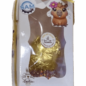huevo de pascua (chocolate blanco y negro) con relleno de frutas y pecanas – diseño clásico